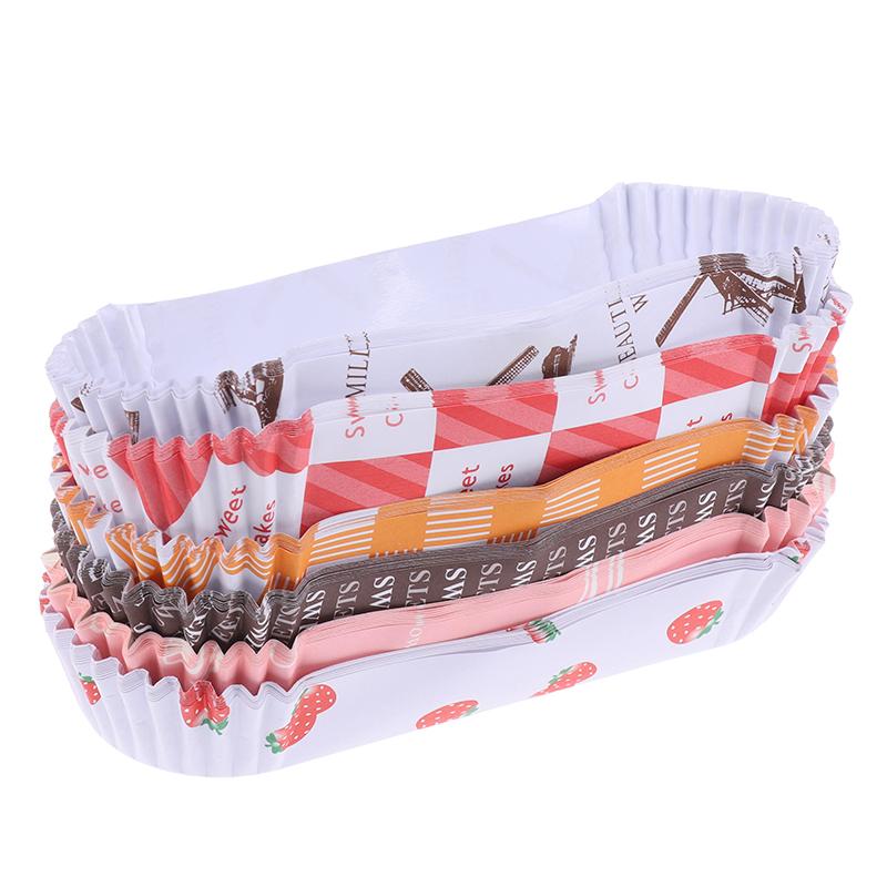 100 Stück Einweg-Muffin-Förmchen Fettabweisende Backförmchen Antihaft-Papier-Backförmchen Bootsform Kuchenpapier Muffin-Förmchen