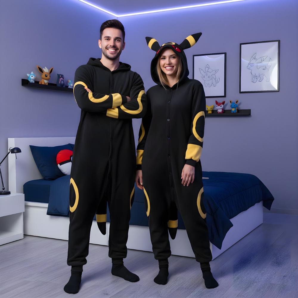 Pigiama Intero Kigurumi Costume Travestimento Pokemon Umbreon Xxl: 185 - 195Cm