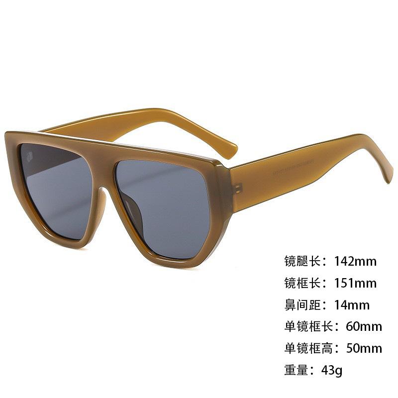 Foreign Trade Sunglasses Wide Legs Big Frame Vgo88 Men'S And Women'S Jelly Color Personalized Uv400 Sunglasses