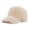 Fleece Surface Solid Color Baseball Cozy Warm Plush Material Winter Style Adjustable Dad Hat Casual Unisex Cap For Men Women