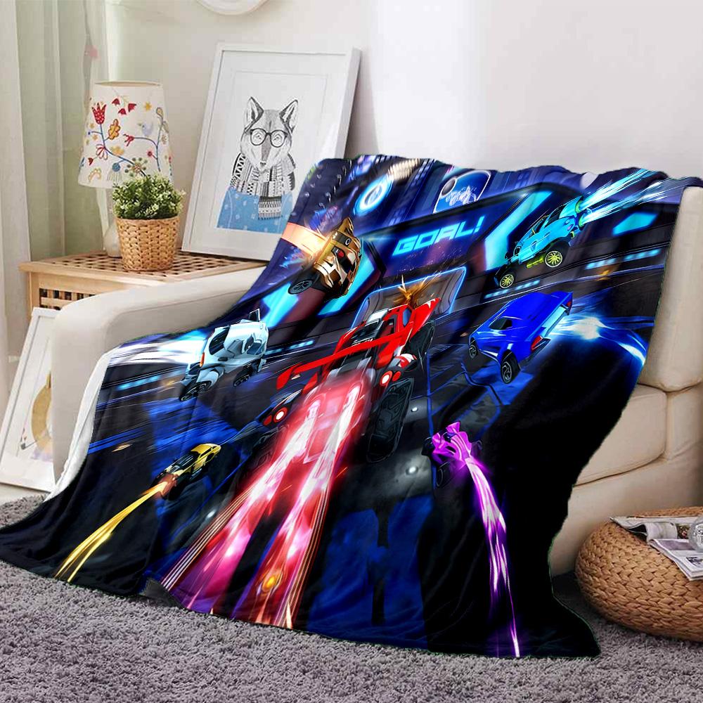 1 Stück Decke - Spiel Rocket League Print Design, Leichte Decke für Sofa, Bett - Weich & Warm, Geschenk für Alle Jahreszeiten
