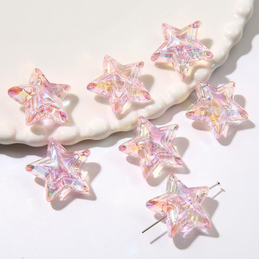 Acrylic Iridescent Star Beads DIY Kit for Hairpins, Bracelets, and Necklaces