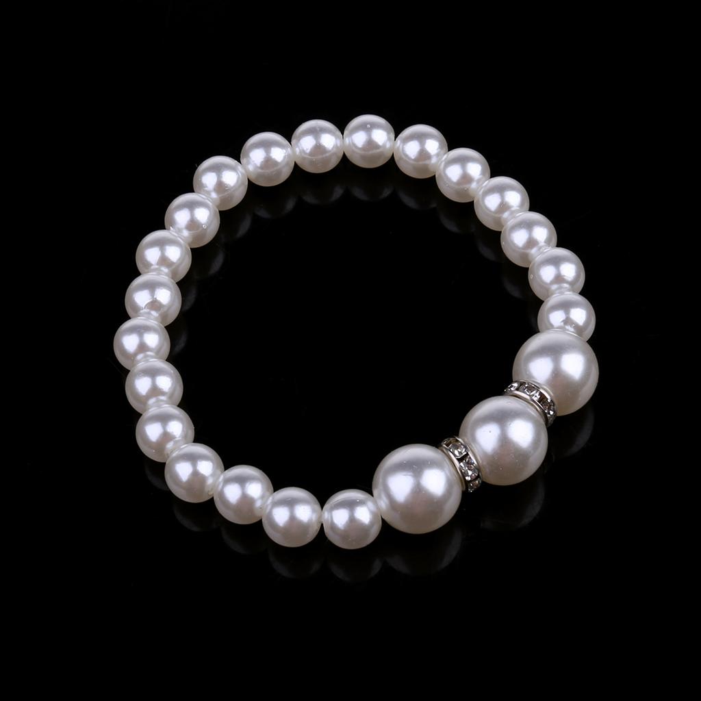 1 Set Beautiful Pearl Necklace Earrings Bracelet for Best Friend Wedding Party