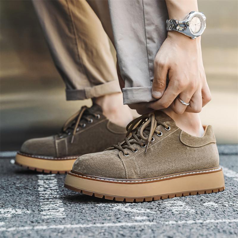 Casual thick soled men's shoes Trendy design styles Outdoor leisure party Street walking daily office youth high-quality shoes