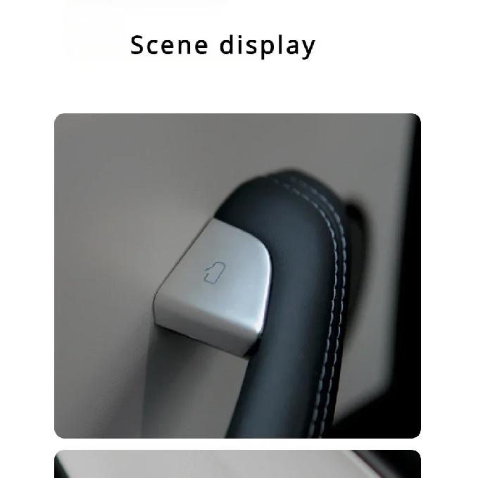 For Tesla Model 3 Highland Model Y Juniper/Launch 2025 Car Open Door Button Stickers 4X Handle Cover Interior Protection Trim