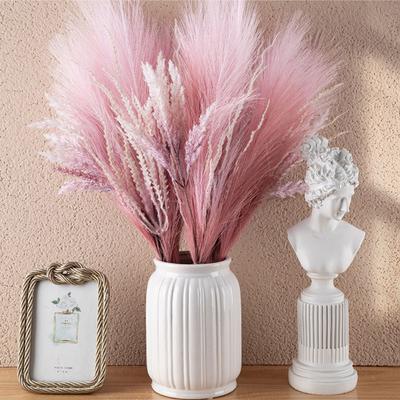 1PC Dreid Flowers Pampas Grass Decor Fluffy Pompas Grass Vase Filler Pampas Wedding Boho Deocr Flowers Home Table Decor, Rustic Farmhouse