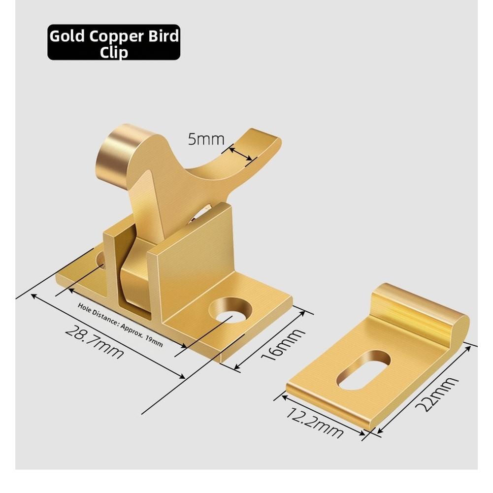 For Sliding Door and Window Spring Latch Lock Made of Solid Brass with Concealed Screw Setup for Secure Locking