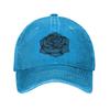 Summer Ado Blue Rose Baseball Cap SunProof Custom DIY Washed Trucker Hat Unisex Adult Street Style Sport Baseball Caps
