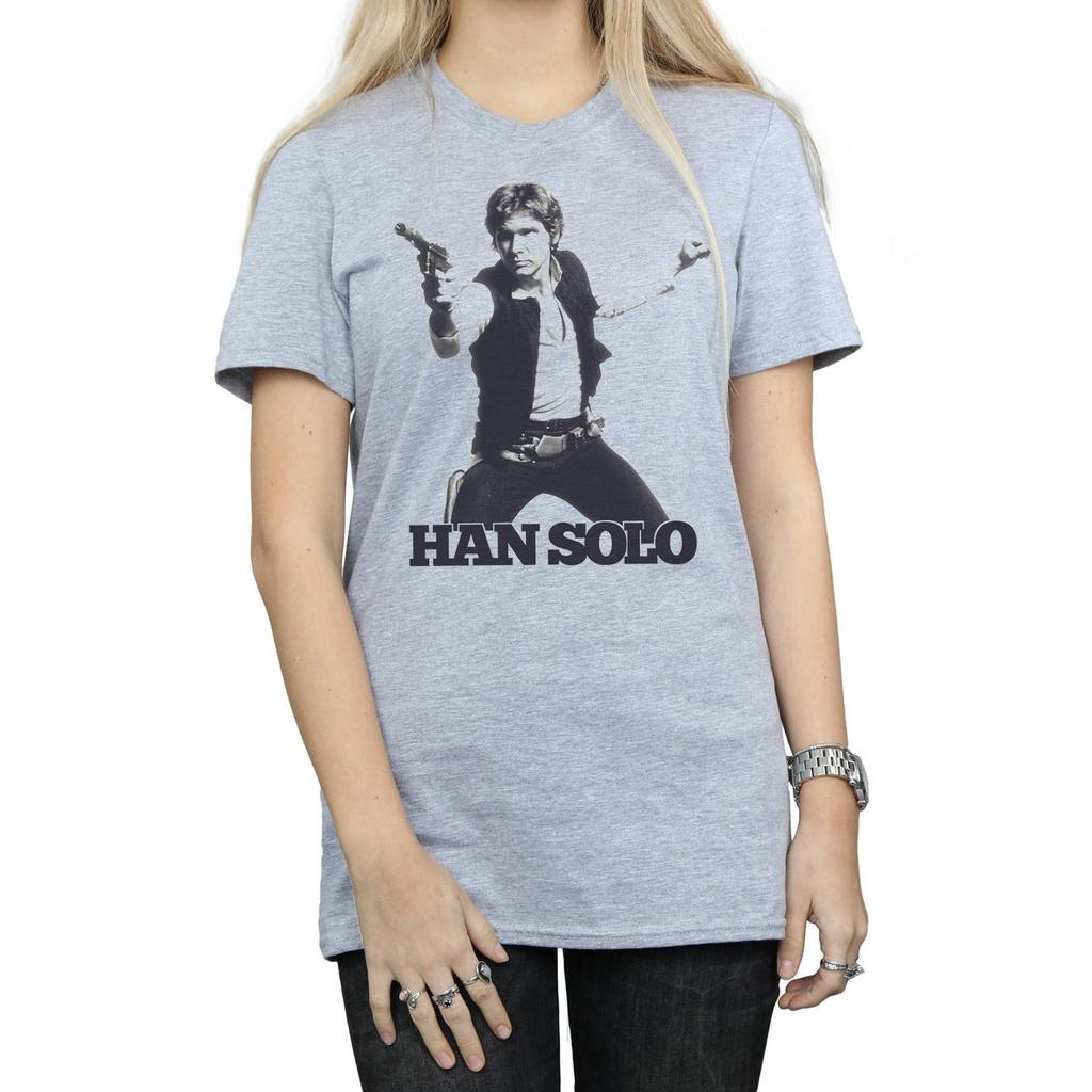 Star Wars Womens/Ladies Han Solo Retro Photo Cotton Boyfriend T-Shirt