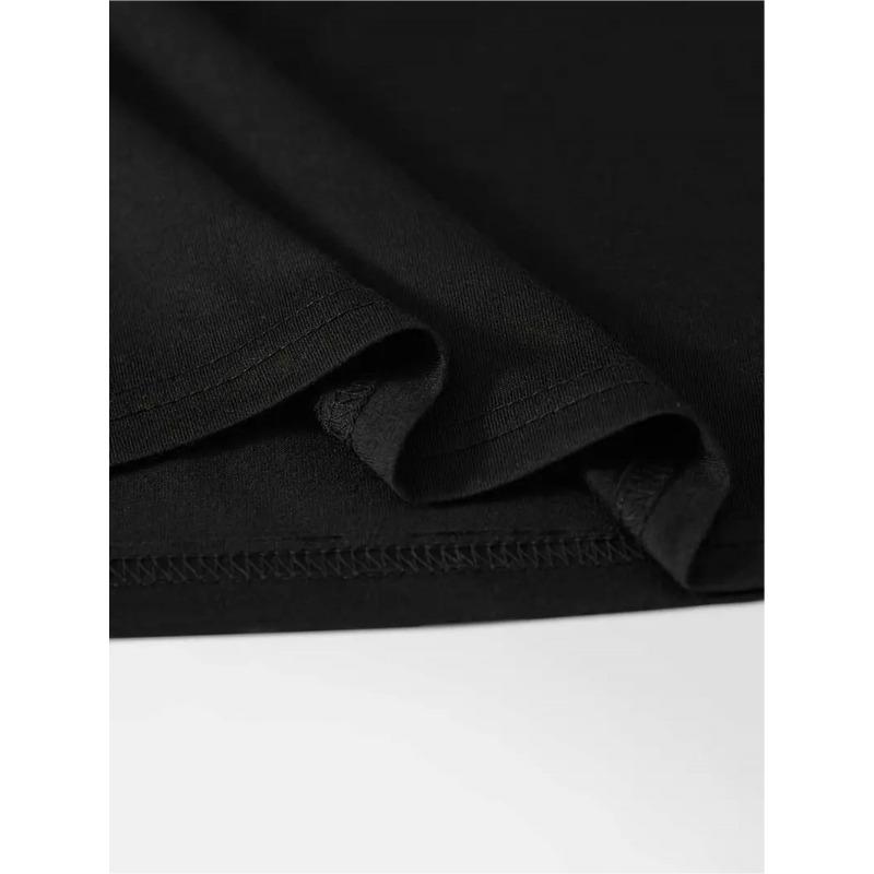 T-shirt pour femme Noir Blanc Imprimé Tournesol Manches Courtes Col Rond Blouse Décontractée Tissu Extensible Moyen Lavable en Machine