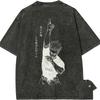 T-shirt Gojo Satoru Honored One Jujutsu Kaisen Homme Vintage Lavage Acide Oversize Coton Streetwear Harajuku Anime Hauts 2026