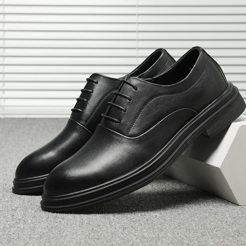 Soft leather men's shoes autumn leather men's soft leather business leather shoes wedding shoes men's formal casual leather shoes extra large size sh