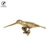 Pure Copper Kingfisher Tea Needle Statue Desk Decoration Ornament Antique Woodpecker Bird Miniature Figurines Incense Burner