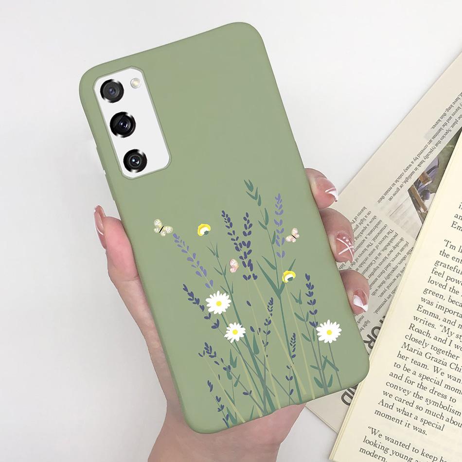Case for Fundas Samsung Galaxy S20 FE S 20 FE S20FE Case Samsung S20 FE Phone Silicone Flower Cute Soft Back Cover Cases Bumper