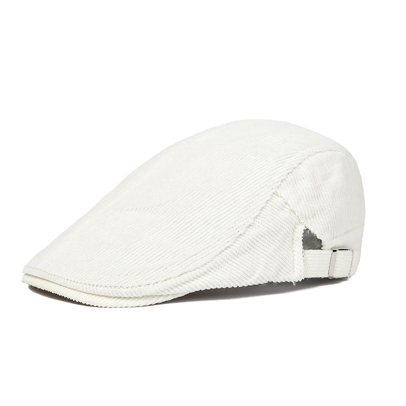 

Шляпа Мужская Кепка с Утиным Козырьком Берет в Елочку Осень и Зима Твидовая Кепка Вперед Шляпа M（56-58cm） белый