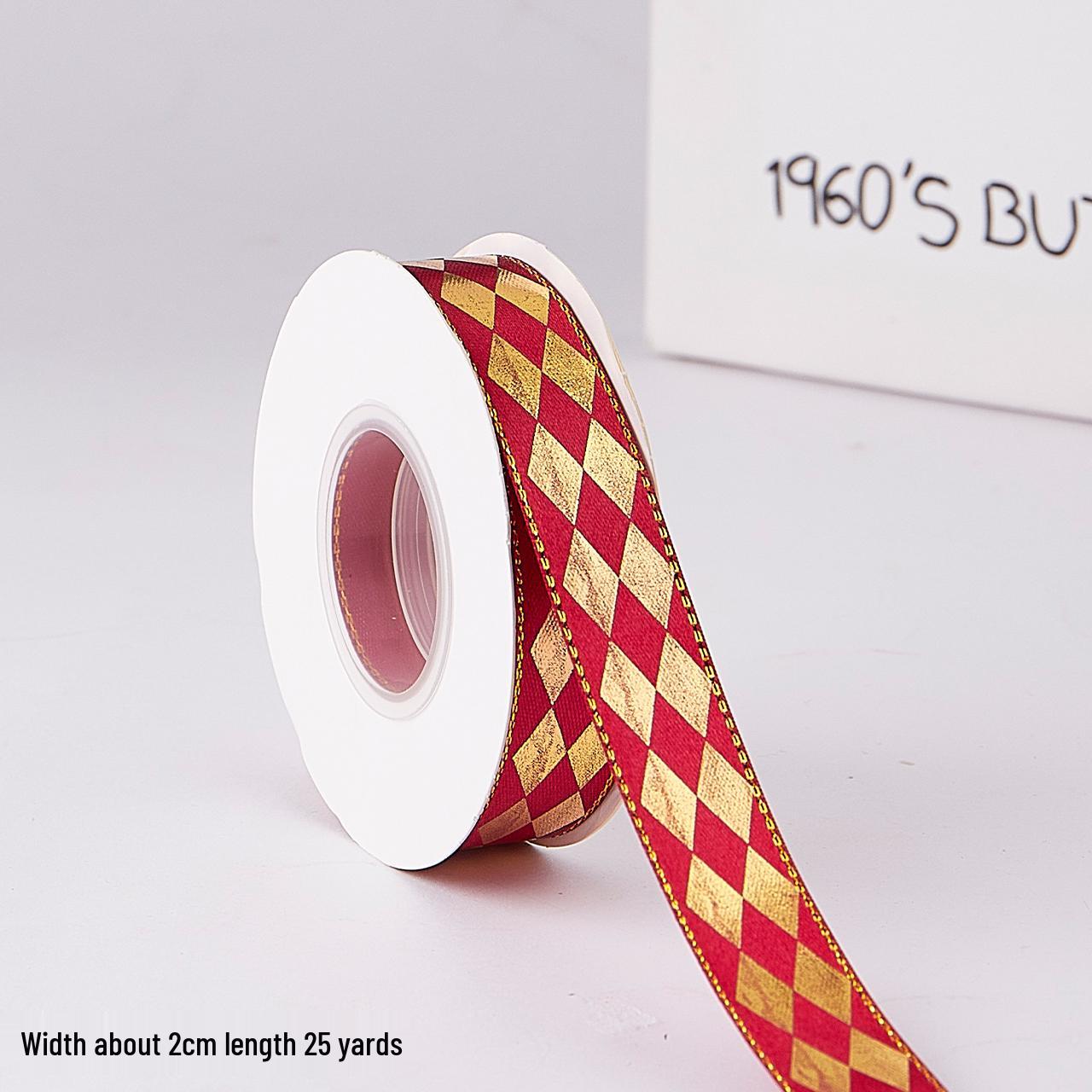 Счастливого Нового года 2025 Атласная Лента для Украшения Торта, Подарочной Коробки, Букета Цветов, Упаковки Десертов и Перевязки