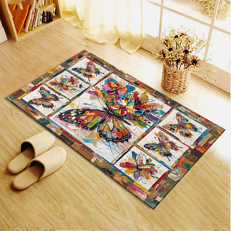 2025 New Butterfly Decoration Carpet Rug for Living Room Bedroom Home Sofa Decoration,Kids play Non-slip Floor Mat31