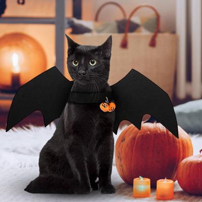 Skrzydła nietoperza dla kota Kostium Halloween dla zwierzaka Rekwizyt do fotografii Cosplay Czarne skrzydła nietoperza dla kotów i psów Akcesorium do przebrania na imprezę Halloween