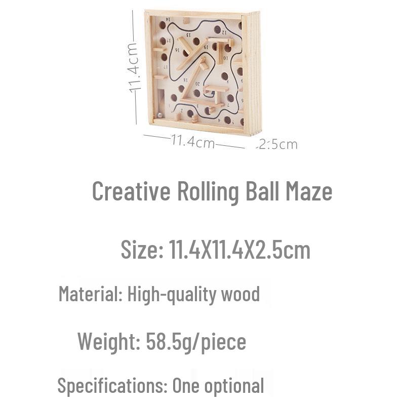 Wooden Bead Maze: Children's Educational Game & Adult Stress Relief