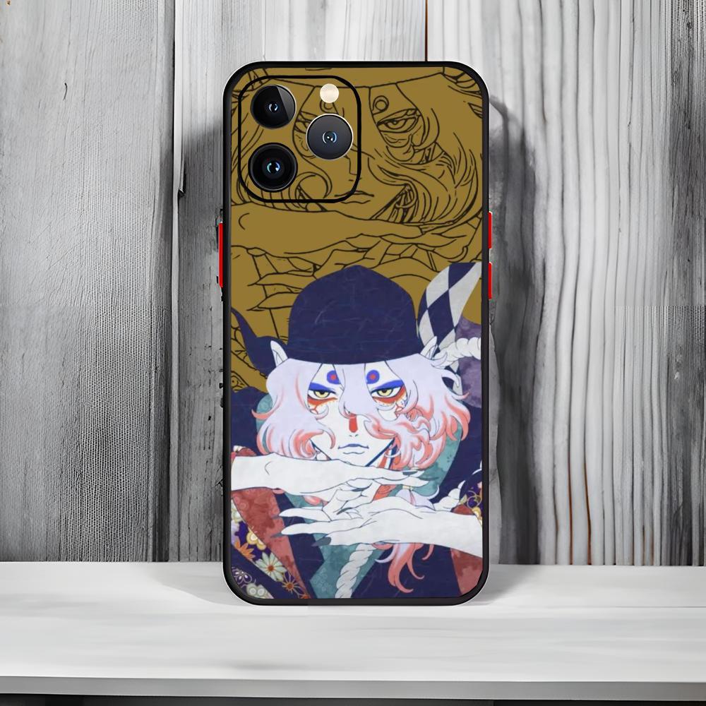 Classic Horror Ukiyoe mononoke K-Kusuriuri Phone Case Black Matte Thin Phone Case For iPhone17 16 15 14 13 ProMax