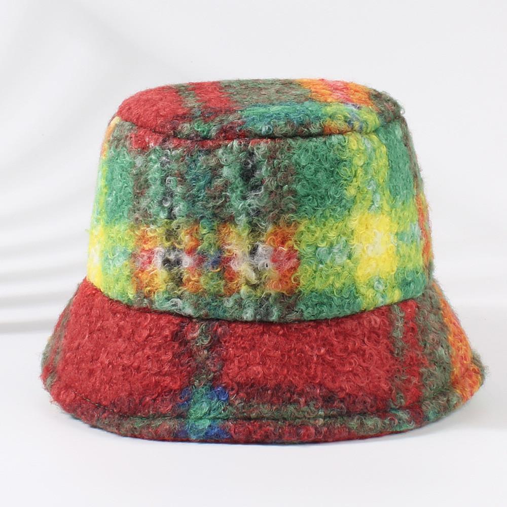 Vintage Retro Damen Fleece Fischerhut Winter Neu Batik Fischerhut Warm Verstellbar