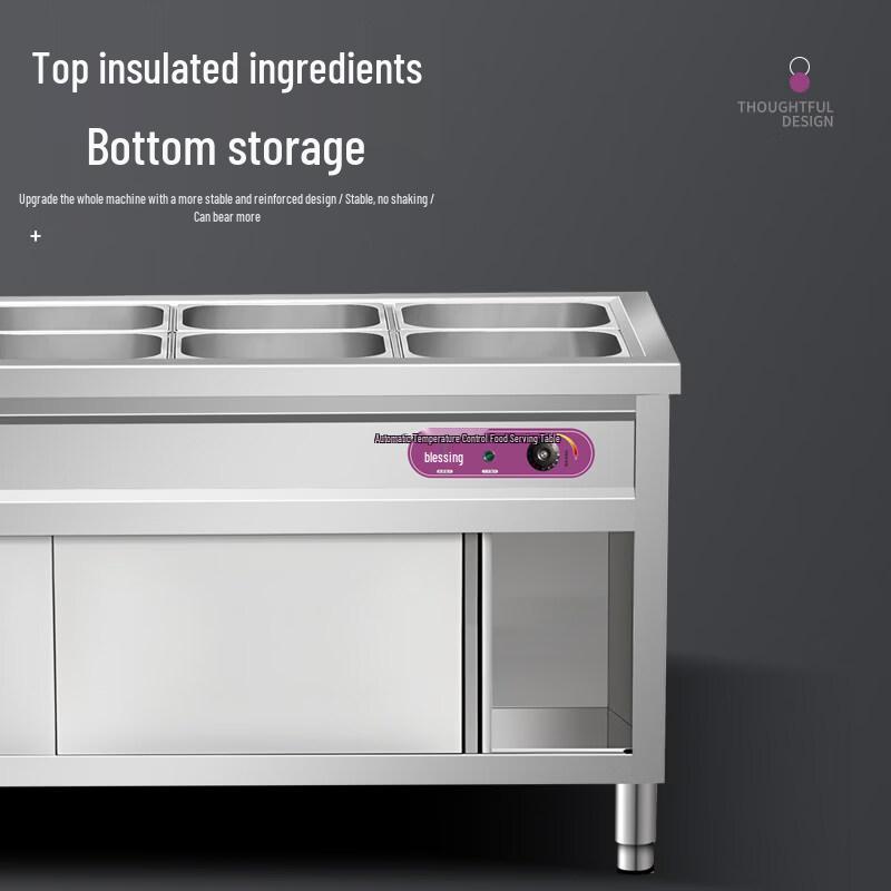 Yunduo Commercial Stainless Steel Electric Food Warmer Counter