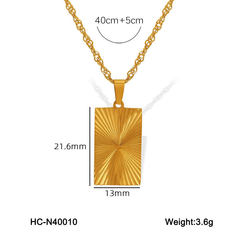 Instagram style design non-fading women's summer necklace split flower heart round titanium steel heart pendant