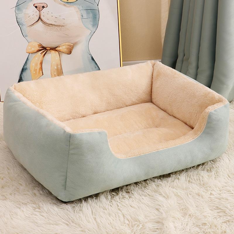 Verdicktes Warmes Winter Katzenbett Plüsch Bestes Haustier Hundebett Hundehütte Winterwärme ist universell für alle Jahreszeiten Rutschfest Waschbar