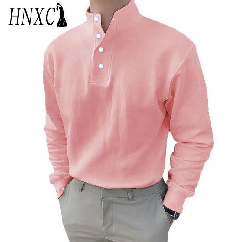 HNXC Cotton Long Sleeve T-shirt Men's Fashion Loose Shirt Printed Compassionate Shirt
