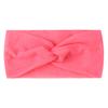 European and American Children's Hair Band Hair Accessories Baby Solid Color Nylon Cross Knotted Girl's Hair Ring Headband