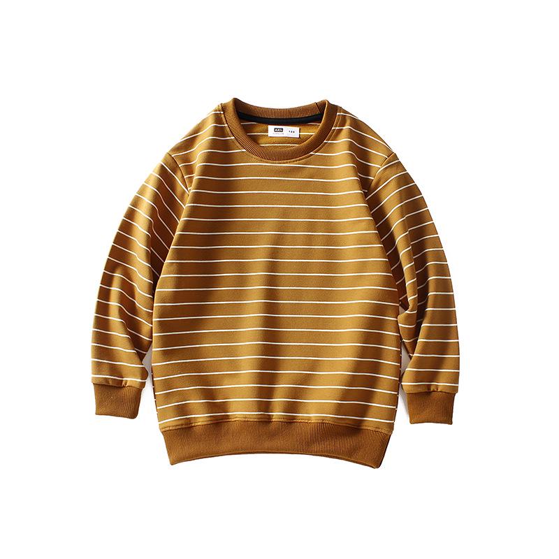 2024 Herbst Koreanische Kinder gestreifte Frottee Sweatshirts für Jungen