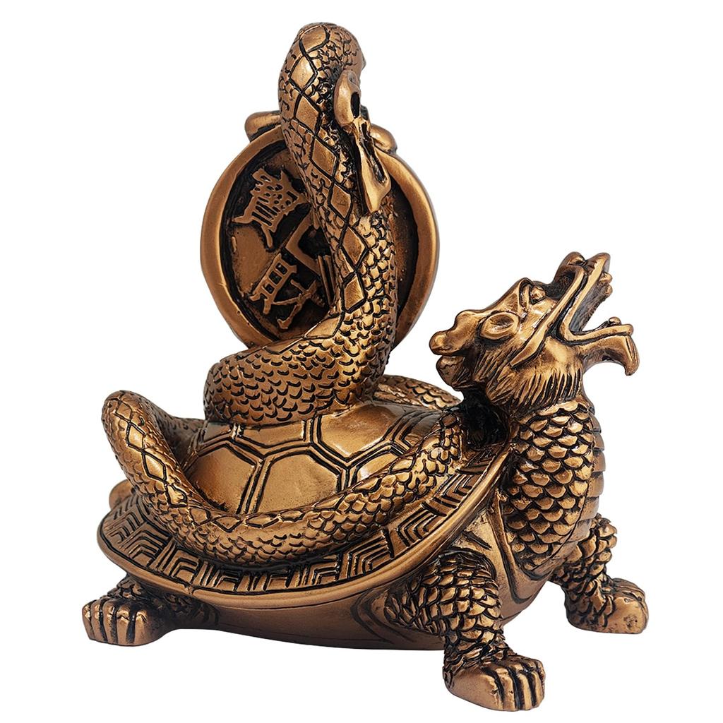 YISHUI Feng Shui Goods Portrait Snake Home Decoration Luck Copper Coin Amulet Twelve Zodiac Lucky Charms Resin 12x7x11.5cm