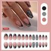 1 Set Wearable False Nails DIY Nail Art Kit with Glue & Nail File Press-on Nails Waterproof Gel Fake Nails Full Cover French Tips Artificial Nail