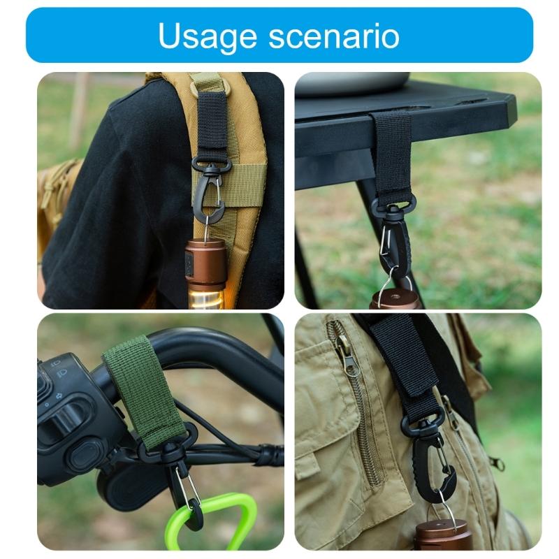 4Pcs Tactically Hanging Buckles Nylon Webbing Buckles Strap Clip Carabiner Belt Clip Outdoor Buckles Strap Easy to Use