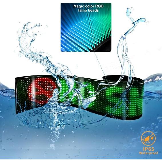 

1 шт. Светодиодная подсветка «Дьявольские глазки» для автомобилей, 23 x 5 Фары для грузовиков на лобовое стекло, Программируемый анимированный светодиодный дисплей, Бегущая светодиодная подсветка для окон автомобиля/грузовика 7 x3