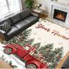 Christmas Custom Name Printed Square Area Rug Soft Non Slip Floor Carpet For Bedroom Holiday Gift