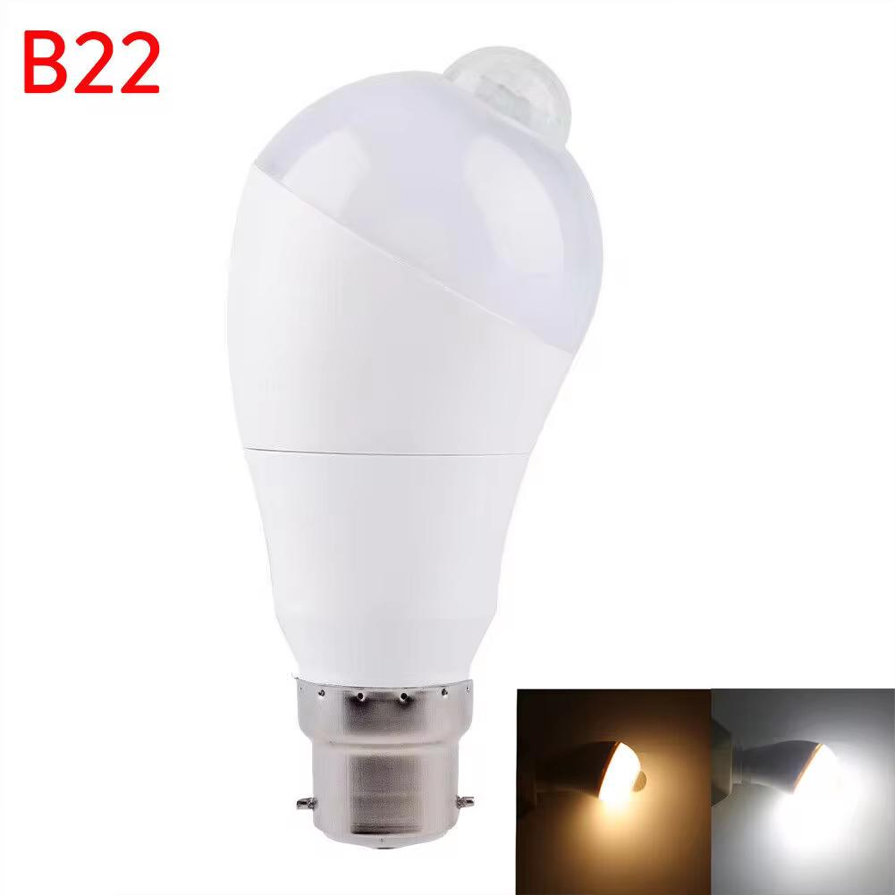 Light Bulb With Motion Sensor 7W 9W E27 E26 B22 Detector Light Dusk To Dawn Auto On/Off LED Night Light Human Induction 85-265V