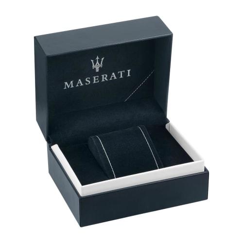 Maserati Men's Attrazione Quartz Watch with Luminous Dial and Hands, 5 ATM Water Resistance, 43mm Black, Business Watch, R88531511001, Officially Auth