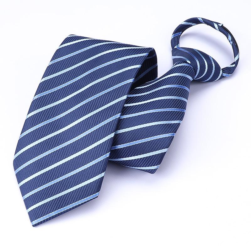 Men's Korean Style Zipper Striped No-Tie Professional Wedding Tie