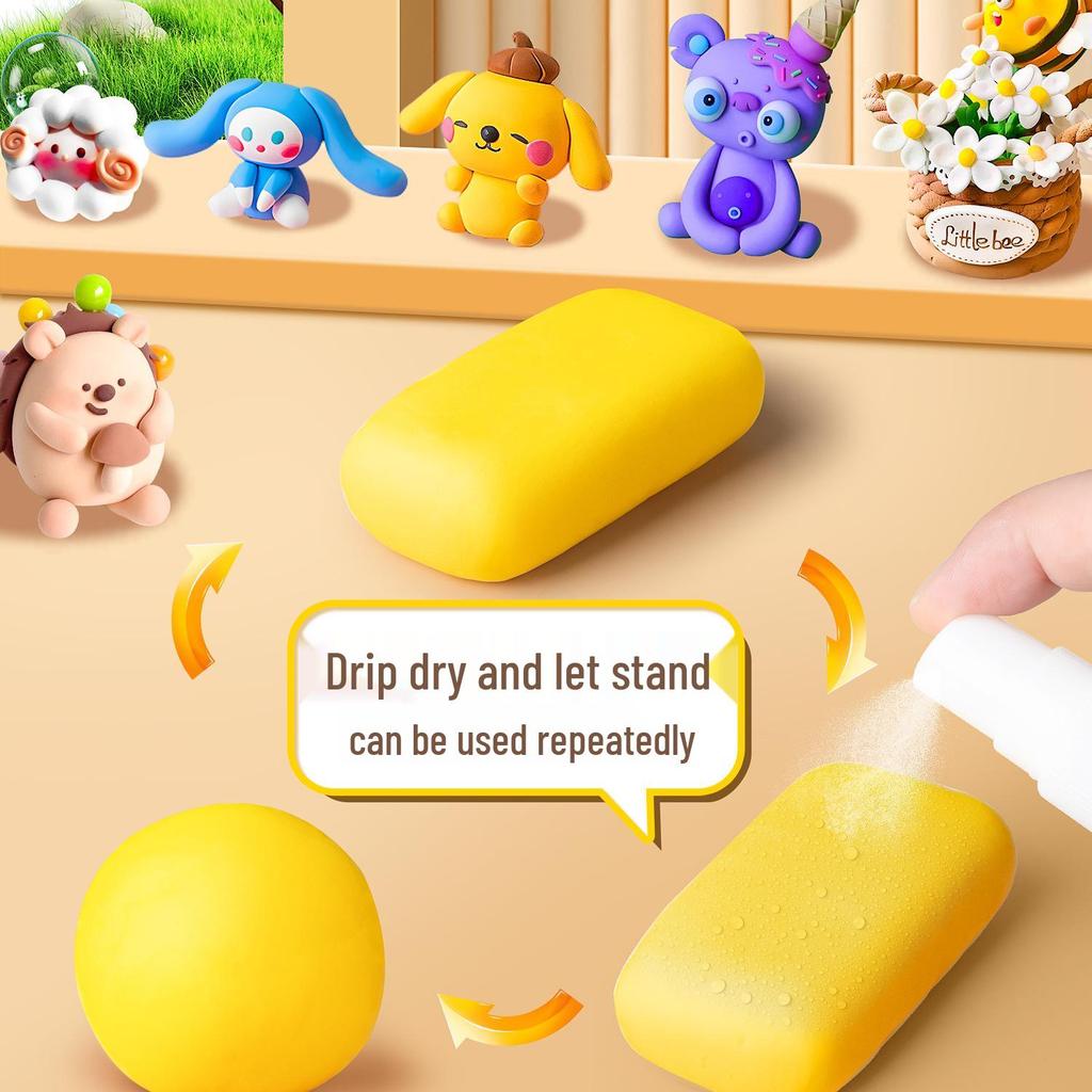 Handmade White Rubber Clay Refill Pack for Toddlers - 500 Large, Single Color DIY Figure Material