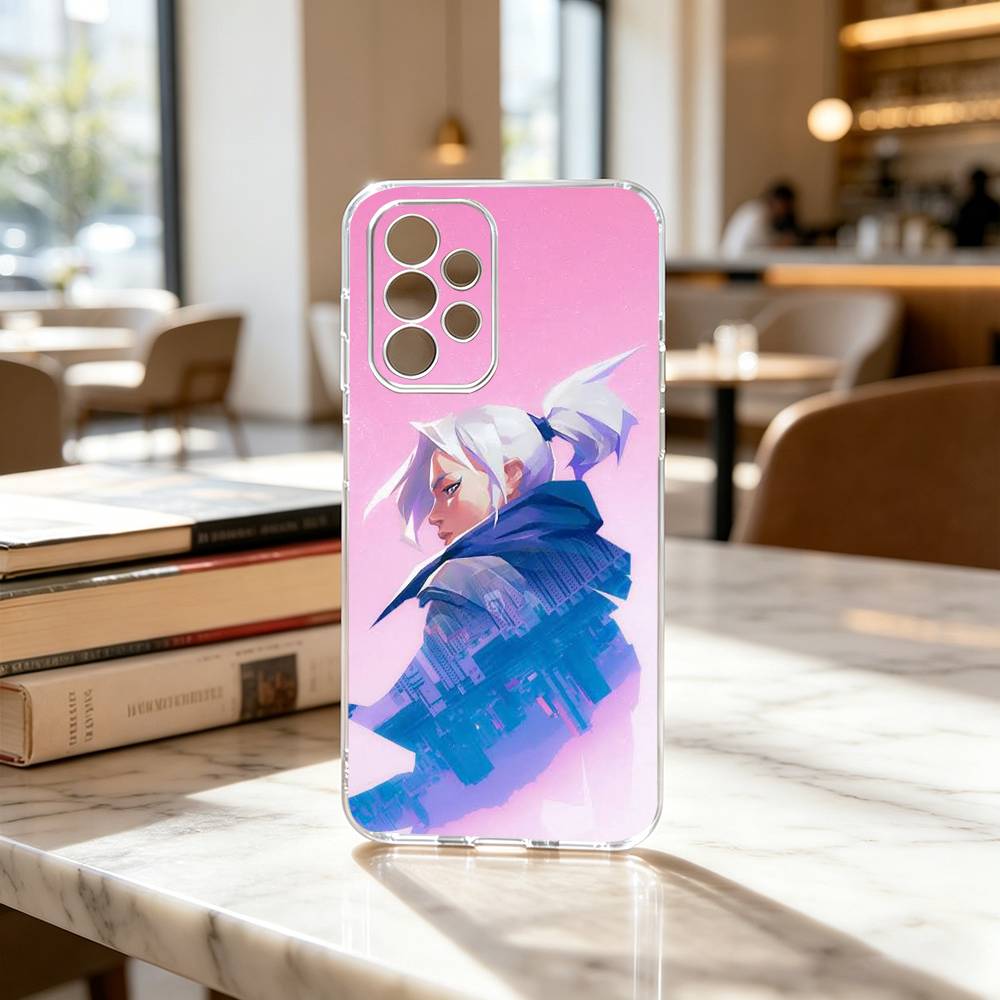 V-alorant J-Jett Game  Phone Case For Samsung S25,S24,S21,S22,S23,S30,Ultra,S20,Plus,Fe Transparent Cover