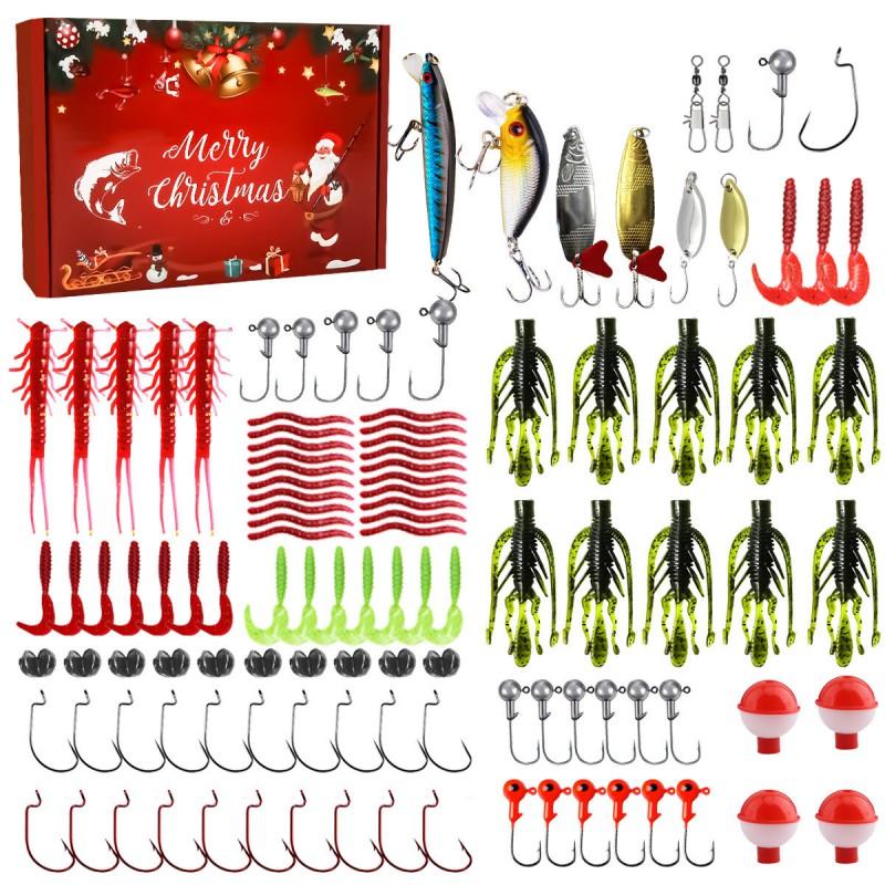 113pcs Fishing Lures Set Bass Trout Freshwater Saltwater Baits Christmas Gift Anglers