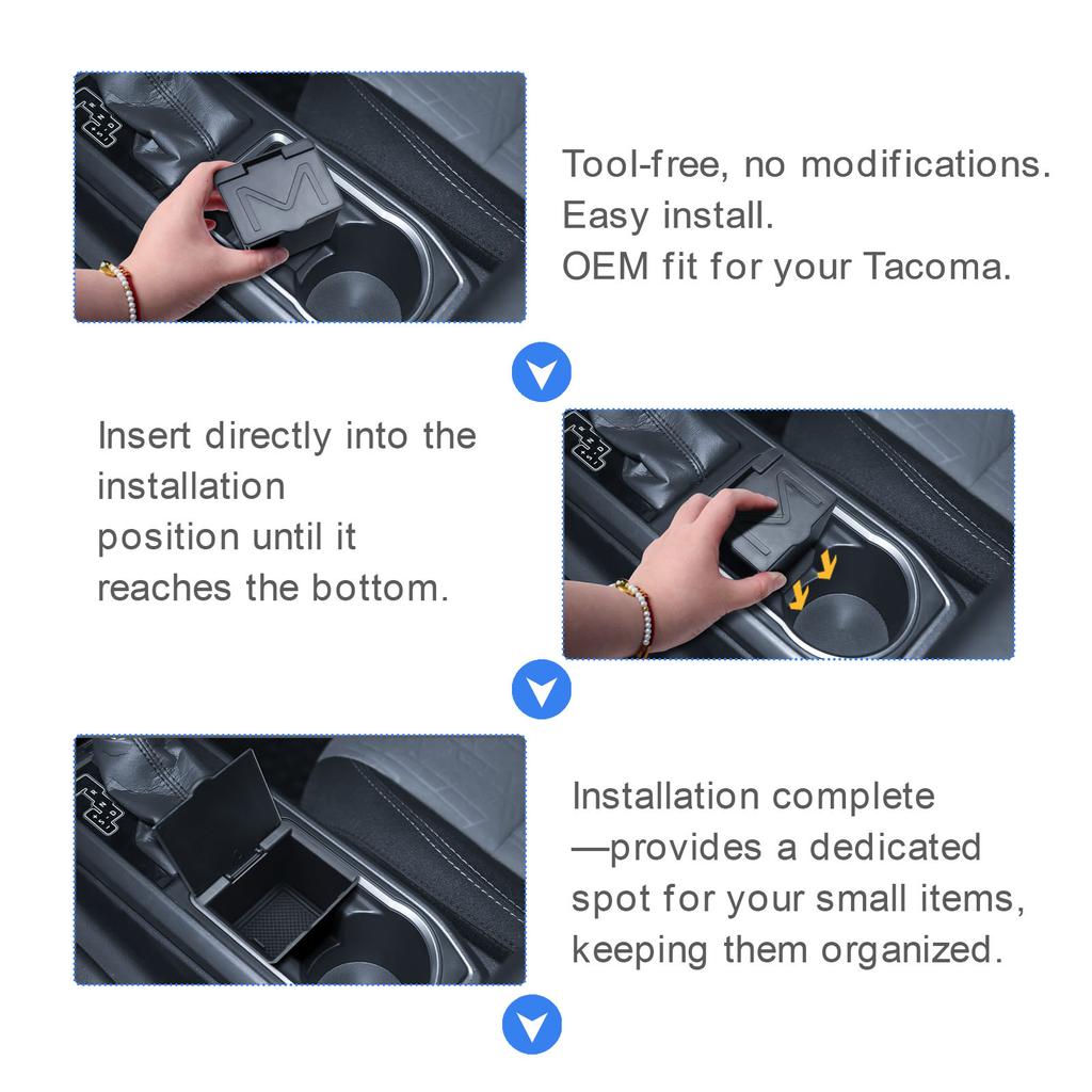 Middle Center Console Organizer Coin Storage Box Tray for  2016-2020 2025 2025 2025 Toyota Tacoma Coin Holder Secondary Storage