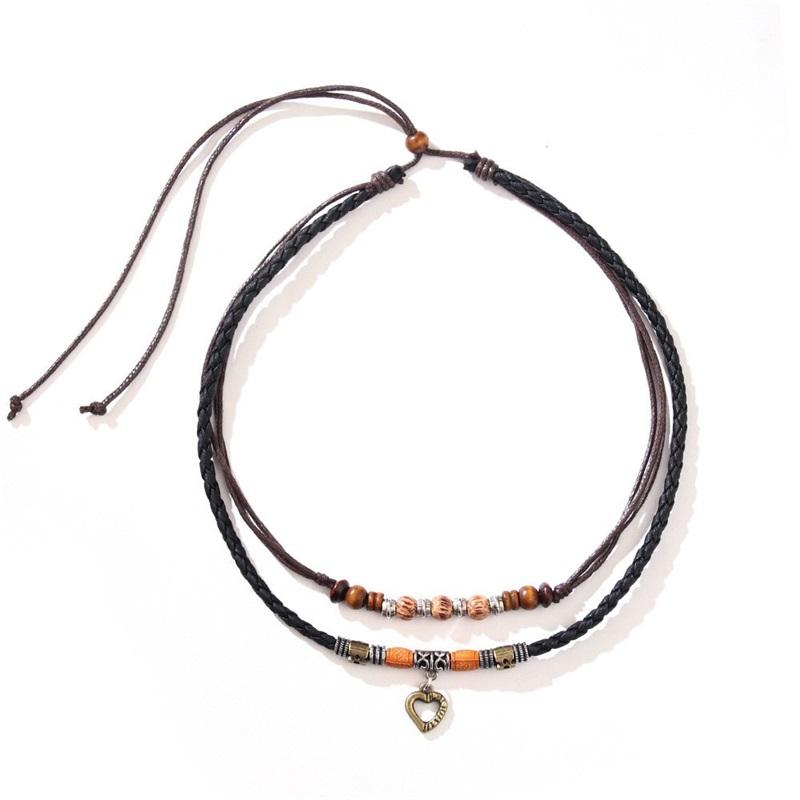 European And American Ladies Necklace Double-layer Winding Necklace Simple Clavicle Chain High-end Sense Suitable For Parties And Beach Vacations