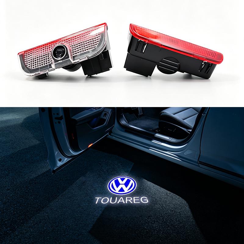 For VW 2Pcs Car Logo Door Logo Courtesy Lamp Laser Projector HD Welcome Light For VW Passat CC Lamando Touran Touareg Tiguan Eos Golf ER1