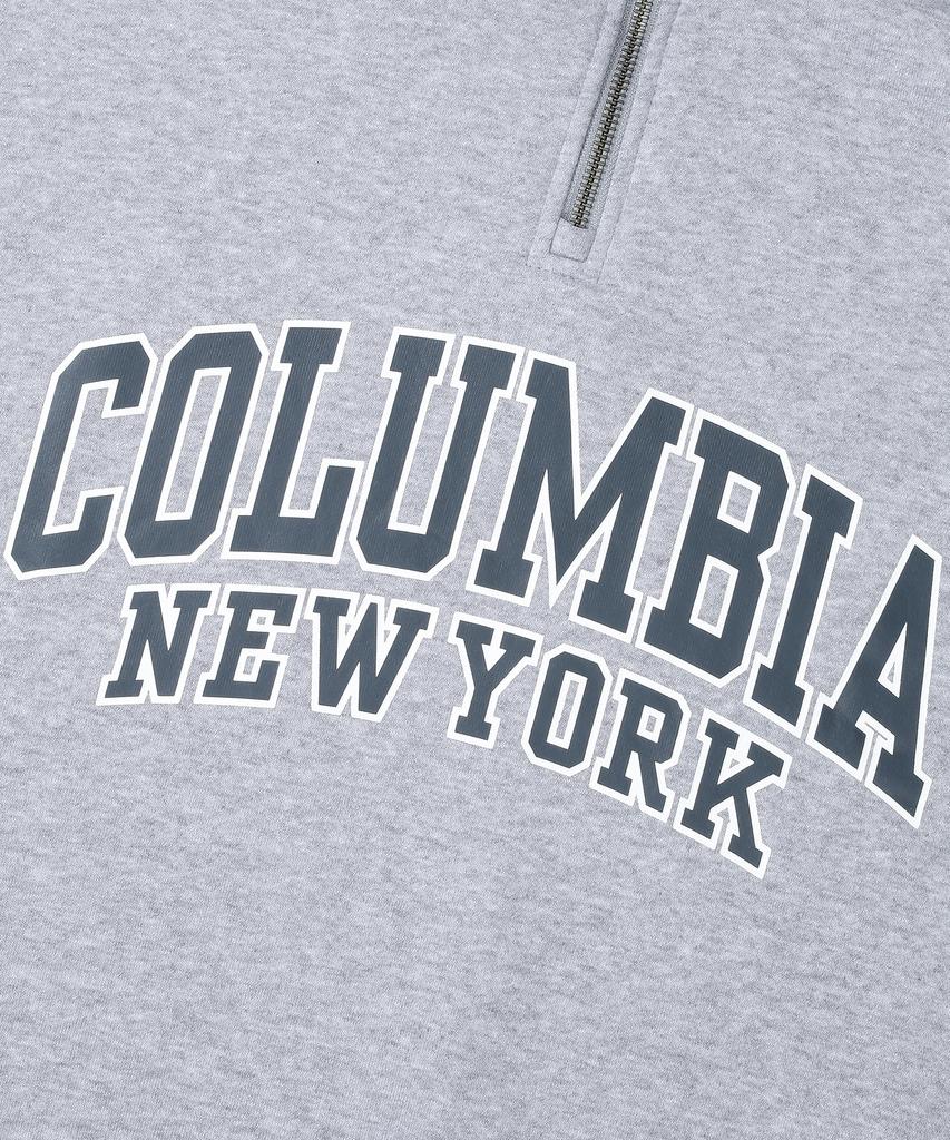 COLUMBIA UNIVERSITY 90S Arch Logo Fleece Half Zu Sweatshirts M Gray