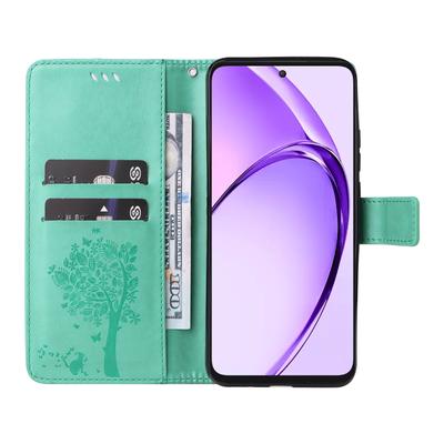 For Oppo A3 Pro (Global) 5G Phone Case with Stand Cat Tree Pattern Leather Wallet Mobile Cover