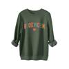 Womens Thick Fleece-Lined Casual Oversized Hoodie Sweatshirt - Solid Color Long Sleeve Round Neck Streetwear Style