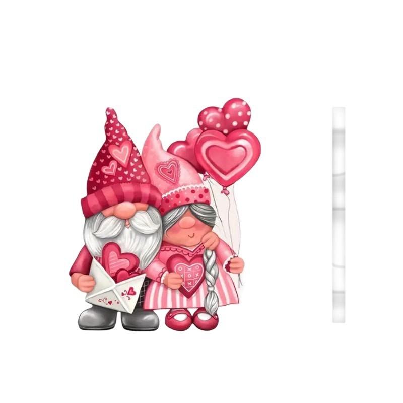 Christmas Santa Pink Claus Acrylic Flat Surface Car Pendant For Interior Vehicle