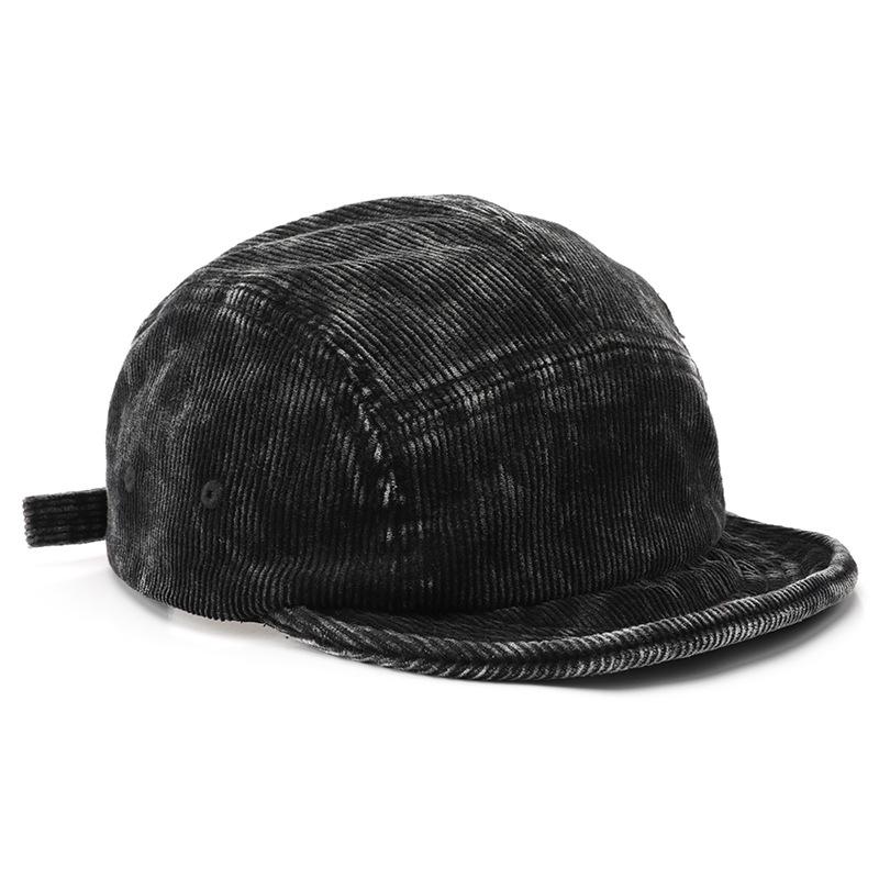 Retro Women's Washed Corduroy Short-brimmed Baseball Cap Outdoor Sports Men's Sunscreen Sunshade Simple Cap